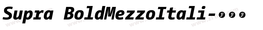 Supra BoldMezzoItali字体转换